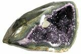 Purple Amethyst Geode With Calcite Crystals - Artigas, Uruguay #153439-1